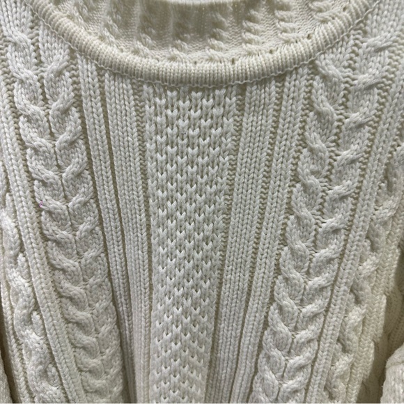 Vintage Cream Cable Knit Sweater – Chunky Fisherman Style - Picture 6 of 11